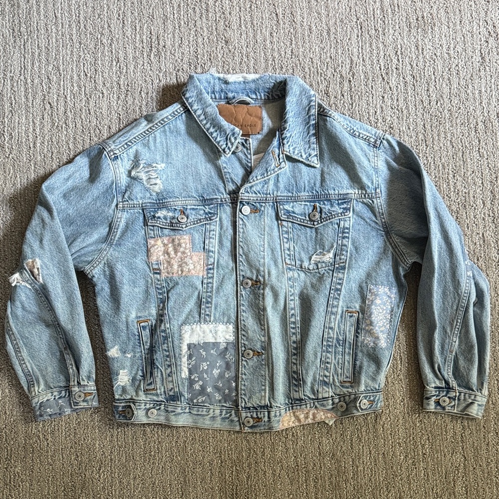 AEO Patchwork Denim Jacket